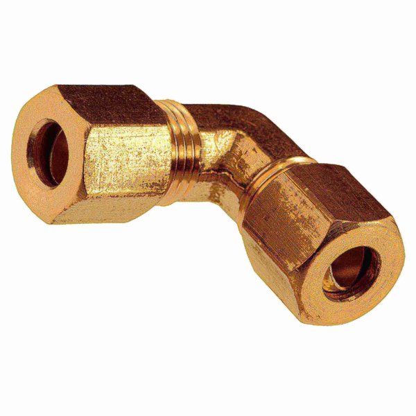 Midwest Fastener 1/4" OD x 1/4" OD Brass Compression Union Elbows 4PK 34508